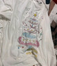 UR2025秋季新款女裝趣味休閑印花棉質(zhì)寬松長(cháng)袖T恤UYV450259 本白 (面料微透) M 曬單實(shí)拍圖