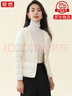 碧燃羽絨服內膽女2025年秋冬短款v領(lǐng)馬甲襖內搭穿輕薄保暖修身白鴨絨 米白色 M 曬單實(shí)拍圖