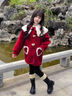 女童加絨外套秋冬新款兒童冬季加厚紅色妮子大衣女孩新年拜年衣服 紅色【升級大領(lǐng)愛(ài)心大衣】 140 曬單實(shí)拍圖