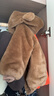 迪士尼（Disney）兒童加絨外套冬款男童韓版毛毛衣上衣新款女童洋氣冬裝加厚棉衣潮 咖色  毛毛衣外套 110 建議身高101-110厘米左右 曬單實(shí)拍圖
