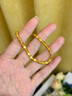 中國黃金（CHINA GOLD）黃金小方糖時(shí)尚手鏈足金轉運珠簡(jiǎn)約百搭手串新年禮物送女朋友老婆 足金小方糖手串【約2.05g】 曬單實(shí)拍圖