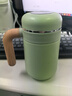 PLPC辦公室保溫杯男女士316不銹鋼泡茶水分離帶把手大容量馬克水杯子 綠色500ml【智能顯溫+茶隔】 曬單實(shí)拍圖