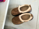 奧古獅登（Agsdon）勃肯鞋女冬新款加絨保暖厚底單鞋女皮帶扣棉鞋 YB154472 栗色 36 曬單實(shí)拍圖