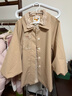 兩三事梵高文藝無(wú)聲漫游2026春新款手鉤花拼接雙層領(lǐng)繡花綁帶外套 卡其色 S 曬單實(shí)拍圖