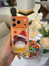 素洛適用蘋(píng)果17promax手機殼Air秋冬橙色閃粉櫻桃貓咪iPhone16pro創(chuàng  )意卡通可愛(ài)15高級感帶掛繩14保護套 橙色-閃粉櫻桃貓 iPhone 17 Pro 曬單實(shí)拍圖