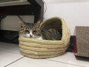 貞喜氣  手工草編兔子窩寵物窩荷蘭豬窩蘆丁雞籠子草窩墊子別墅寵物用品 手工草編兔子窩【拖鞋窩-大號】 曬單實(shí)拍圖