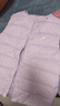 特步（XTEP）童裝兒童棉羽背心加絨保暖冬季校服打底棉服 霧紗紫 160 曬單實(shí)拍圖