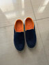 歐倫啄木鳥(niǎo)半拖鞋男夏季大碼休閑沙灘拖鞋網(wǎng)面包頭辦公室無(wú)后跟一腳蹬懶人鞋 深藍桔 40 曬單實(shí)拍圖