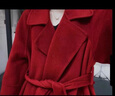 創(chuàng  )意女郎;CREATIVITY-GIRL赫本風(fēng)高級紅色雙面羊毛呢子大衣女2025秋冬新款中長(cháng)款羊絨呢外套 紅色 常規 【禮盒包裝+JD送貨上門(mén)】 M 適合130-145斤 曬單實(shí)拍圖