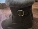 百麗（Belle）厚底增高雪地靴女冬季新款商場(chǎng)同款加毛保暖短靴E6W1DDD5 卡其色 36 曬單實(shí)拍圖