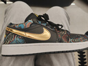 莆田男鞋爆款黑金AJ1運動(dòng)潮流休閑復古板鞋男女情侶加大碼籃球鞋 黑金龍紋 42 曬單實(shí)拍圖