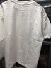 高級灰 500g重磅純棉T恤厚實(shí)不透短袖男女純色寬松大碼打底上衣服 象牙白-【500g重磅】 2XL建議180-200斤 曬單實(shí)拍圖