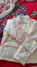 太平鳥(niǎo)女裝羽絨服輕薄多巴胺無(wú)膽襯衫羽絨休閑外套短款 米白色 M 曬單實(shí)拍圖