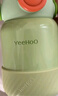 英氏（YEEHOO）保溫杯316兒童吸管杯帶杯套嬰兒保溫杯寶寶兒童保溫水杯子 蘋(píng)果綠 曬單實(shí)拍圖