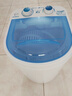 長(cháng)虹迷你洗衣機小型半全自動(dòng)內衣內褲家用單桶洗衣機洗脫一體母嬰兒童學(xué)生宿舍出租房公寓洗襪子神器 白色4.5KG【升級款】金鉆電機+藍光除菌+瀝水籃 曬單實(shí)拍圖
