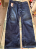 啄木鳥(niǎo)牛仔褲男士秋冬季新款加絨厚款彈力中年商務(wù)寬松休閑直筒長(cháng)褲子 A07B藍色（加絨） 38 曬單實(shí)拍圖