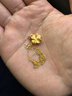 中國黃金（CHINA GOLD）黃金四葉草吊墜女士足金項鏈首飾生情人生日送女友38婦女節禮物 四葉草吊墜約1.15g【配金鏈約1.3g】 曬單實(shí)拍圖