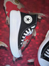 匡威（Converse）女鞋經(jīng)典All Star move高幫云朵增高厚底舒適帆布鞋 568497C 黑色 38 /7.5 曬單實(shí)拍圖