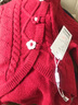 歐莎（OSA）千金氣質(zhì)連衣裙套裝針織衫背心裙兩件套女秋季2025年新款 紅色 2XL 曬單實(shí)拍圖