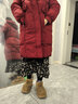 紫涵森系文藝羽絨服女冬季長(cháng)款保暖加厚羽絨大衣外套純色 復古紅 M 曬單實(shí)拍圖