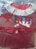迪士尼（Disney）女童長(cháng)袖連衣裙蛋糕裙新款紅色新年拜年服兒童氣質(zhì)絲絨連衣裙公主 紅色 100 曬單實(shí)拍圖