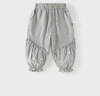 戴維貝拉（DAVE＆BELLA）2026春裝新款純棉女童褲子女寶寶燈籠束腳褲兒童休閑褲小童長(cháng)褲 淺麻灰【現貨】 90 cm（建議身高80-90cm） 曬單實(shí)拍圖