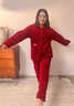 貓人珊瑚絨情侶睡衣女冬季圣誕加厚本命年保暖紅色新婚結婚家居服套裝 兩情相悅8812 L 【女款推薦身高160-165CM 體重100-120斤】 曬單實(shí)拍圖