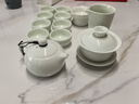 蘇氏陶瓷新年禮物翡翠玉功夫茶具套裝羊脂玉陶瓷蓋碗青瓷茶壺組節日禮盒裝 曬單實(shí)拍圖