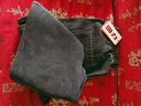 回力牛仔褲男冬季加絨復古直筒褲寬松休閑褲子男美式闊腿長(cháng)褲黑灰XL 曬單實(shí)拍圖