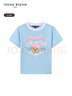 Teenie Weenie Kids小熊童裝25年夏季新款女童休閑印花短袖棉T恤 藍色 120cm 曬單實(shí)拍圖