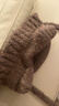 CACUSS毛線(xiàn)帽子女士秋冬可愛(ài)針織帽戶(hù)外大頭圍保暖帽護耳羊毛套頭帽咖啡 曬單實(shí)拍圖