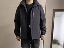 花花公子（PLAYBOY）沖鋒衣男士秋冬季戶(hù)外運動(dòng)休閑防風(fēng)防水三合一登山服 深灰 2XL 曬單實(shí)拍圖