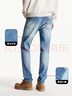 杰克·瓊斯（JACK&JONES） 冬季牛仔褲男修身小腳彈力藍色褲子合體復古長(cháng)褲男裝225432119 曬單實(shí)拍圖