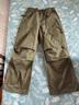 MAGIOPY奢侈高端品牌男裝美式復古休閑褲男春秋傘兵褲男寬松直筒闊腿長(cháng)褲 軍綠色 S 適合90-110斤 曬單實(shí)拍圖