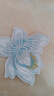 荷花蓮花花朵刺繡國風(fēng)布貼衣服裝飾補丁布貼修補民族繡花背膠破洞 白藍色 曬單實(shí)拍圖