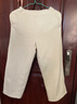 優(yōu)衣庫童裝女童仿羊羔絨休閑寬腿褲闊腿褲加絨褲子478169 01 乳白色 150 曬單實(shí)拍圖