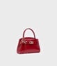CHARLES&KEITH26新年系列騏驥紅手提斜挎包凱莉包包女包婚包CK2-50270880-A Tomato Red番茄朱紅 S 曬單實(shí)拍圖