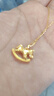 中國黃金（CHINA GOLD）18K金項鏈女款木馬吊墜黃金生肖馬情人節生日禮物送女朋友老婆 18K木馬吊墜【配S925鏈】 曬單實(shí)拍圖