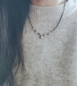 海蒂（haidi）深海夢(mèng)境大溪地keshi珍珠項鏈女18k金鎖骨鏈尖晶石新年禮物送女友 尖晶石2-3mm/大溪地4-5/7-8mm【43cm】 曬單實(shí)拍圖