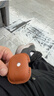 澳浪適用蘋(píng)果airpodspro3代保護套Apple全包復古皮質(zhì)掛包防摔防磨時(shí)尚掛脖帶掛繩耳機充電倉收納盒棕色 曬單實(shí)拍圖