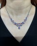 XUPING旭平首飾仿水晶夢(mèng)幻藍重工鴿子蛋女生項鏈X000967169 4號色-彩白炫彩 約40+5cm 曬單實(shí)拍圖