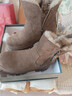 達芙妮雪地靴女冬季加絨加厚保暖短靴東北大棉鞋子 4023608085 棕色 38  曬單實(shí)拍圖
