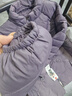 啄木鳥(niǎo)正品女裝羽絨棉衣媽媽裝秋冬大碼中年女裝2025新款輕薄棉服外套 紫色 3XL (參考120-135斤) 曬單實(shí)拍圖