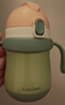 FGA富光兒童保溫杯寶寶吸管杯鴨嘴學(xué)飲杯316L不銹鋼喝水壺水杯子綠色 曬單實(shí)拍圖