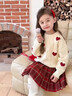 艾卡諾 I.KARNOW童裝女童過(guò)年衣服超好看紅色毛衣裙子百褶裙短裙套裝兒童新年戰袍 19800紅色毛衣+4539紅格子半裙 120 曬單實(shí)拍圖