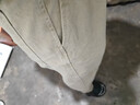 Homlean休閑褲男純棉直筒秋冬季寬松闊腿褲子男潮流百搭男款HZ27卡其L 曬單實(shí)拍圖