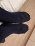 GIOIO日本進(jìn)口襪子男士純棉秋冬季厚款中筒長(cháng)襪黑色棉襪子全棉吸汗防臭 棉博全黑 均碼 純棉秋冬厚款(39-44)腳穿 曬單實(shí)拍圖