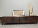 源氏木語(yǔ)實(shí)木電視柜客廳美式復古黑胡桃木地柜家用收納儲物柜一體 2.4米電視柜(2400*400*540mm) 曬單實(shí)拍圖