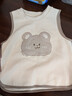 童泰（TONGTAI）嬰兒馬甲春秋寶寶衣服外出兒童上衣坎肩TS41Q095-DS米白110cm 曬單實(shí)拍圖