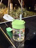 DIFKING口袋杯特小迷你杯女士PPSU吸管杯兒童上學(xué)便攜水杯小容量160ml 【涂鴉派對】清新奶綠160mL 曬單實(shí)拍圖